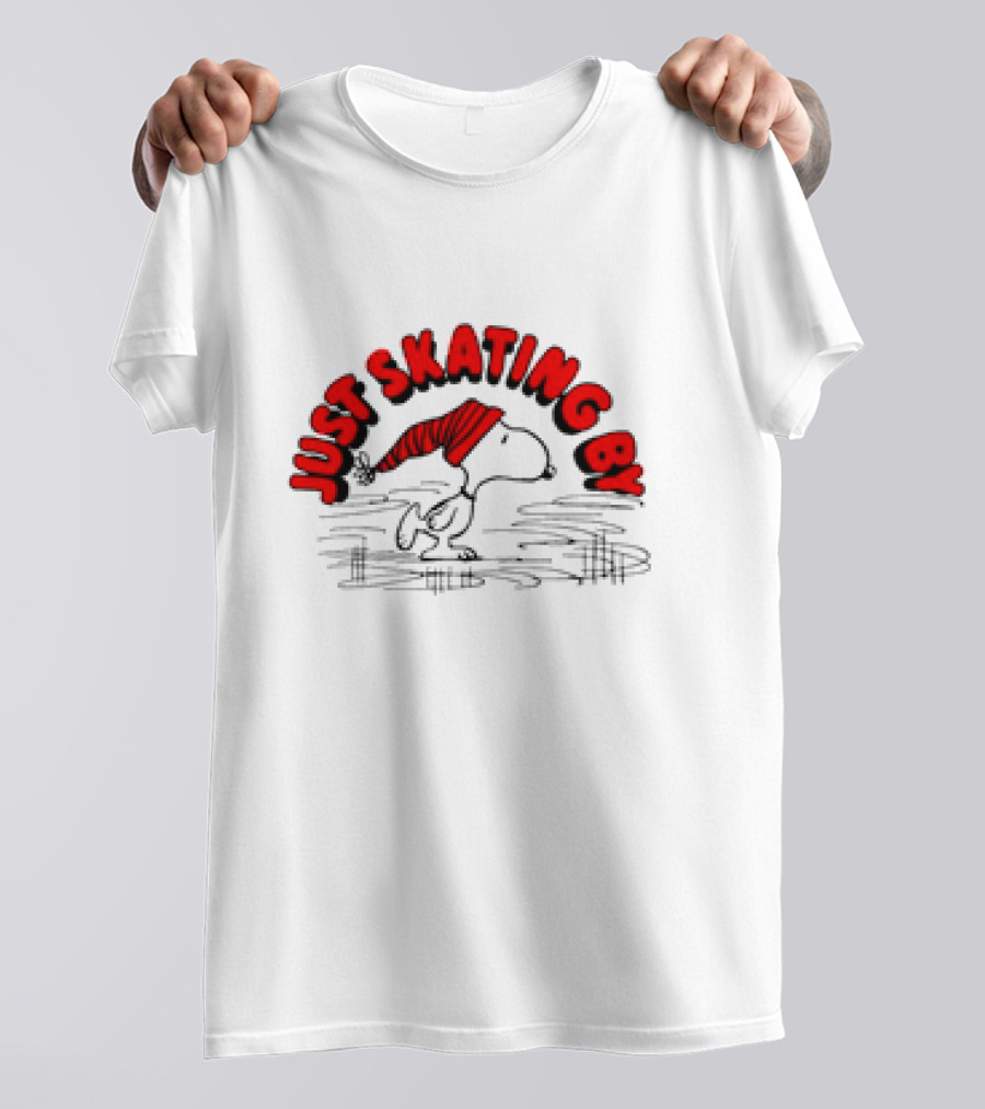 Just Skating By Peanuts Snoopy Cartoon T-Shirt