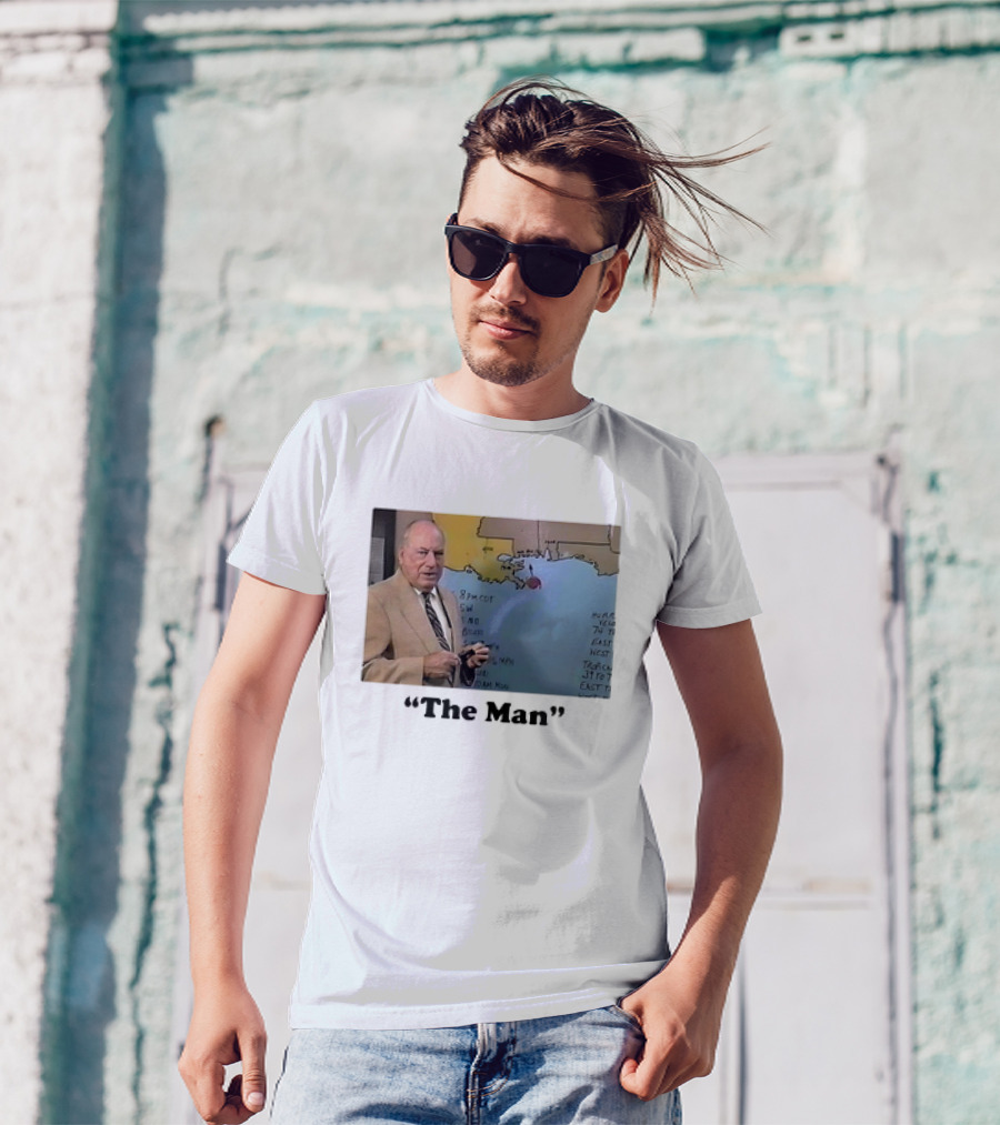 The Man Nash Roberts Weather Map Presentation T-Shirt