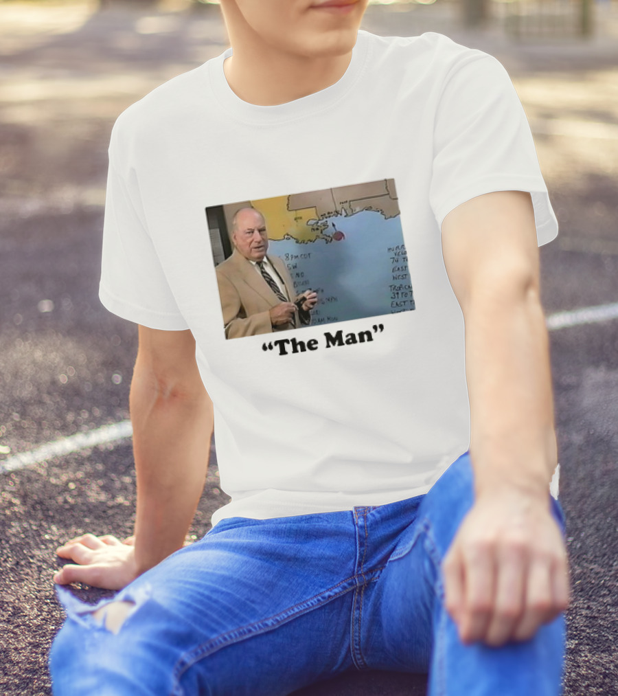 The Man Nash Roberts Weather Map Presentation T-Shirt