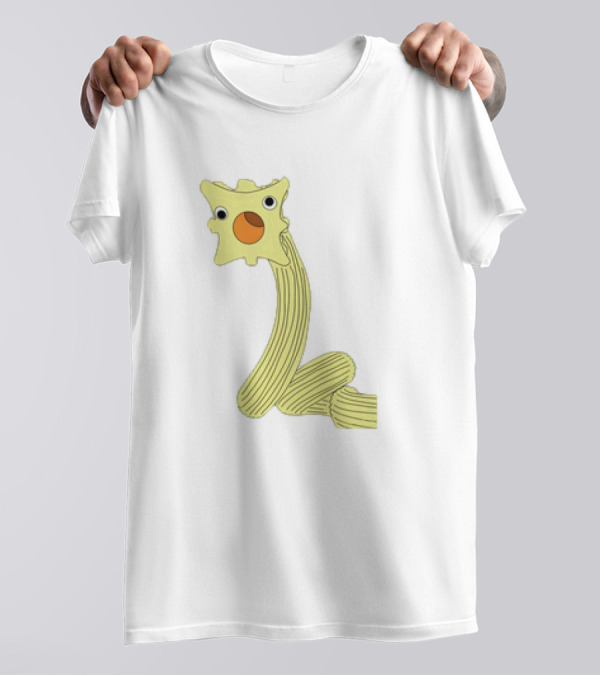 The Worm Classic Cartoon Character With Yellow Star-Shaped Head And Orange Circle Mouth T-Shirt