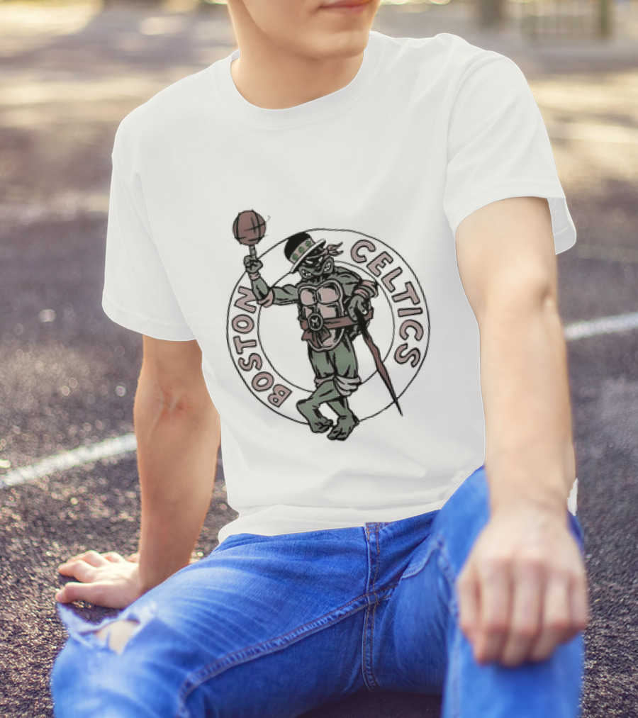 Boston Celtics Ninja Turtles Joe Mazzulla Crossover T-Shirt