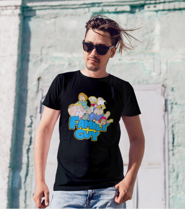 Family Guy Classic Cartoon Characters Fight Scene Vintage T-Shirt