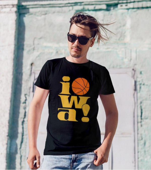 Old School Iowa Vintage Basketball T-Shirt