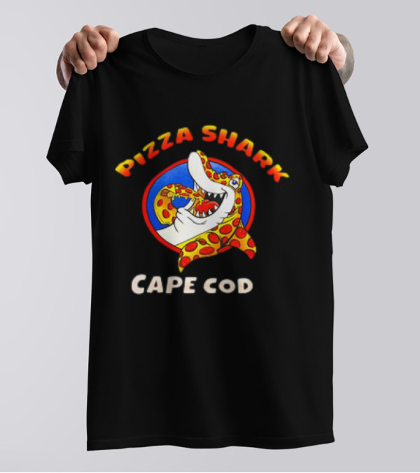 Pizza Shark Cape Cod Unique Pizza-Loving Shark Adventure T-Shirt