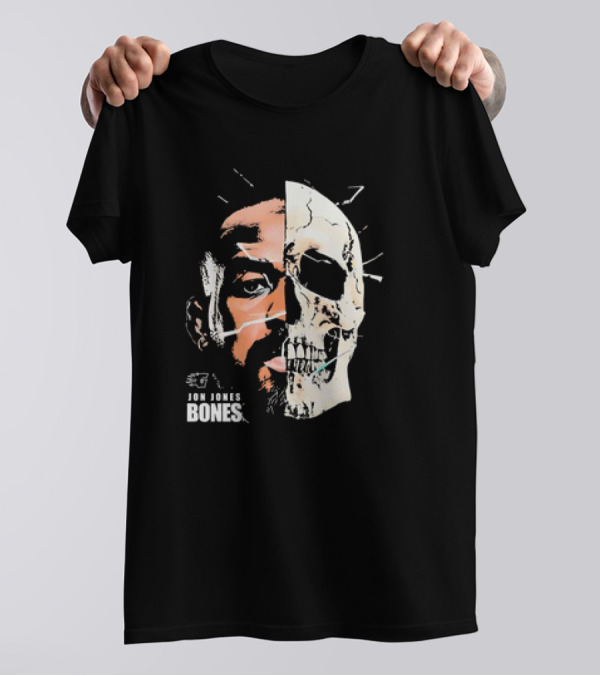 Jon Jones Bones UFC Split Face Skull T-Shirt
