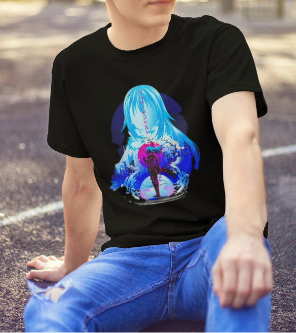 That Time I Got Reincarnated As A Slime Manga Character Silhouette Fantasy Scene T-Shirt