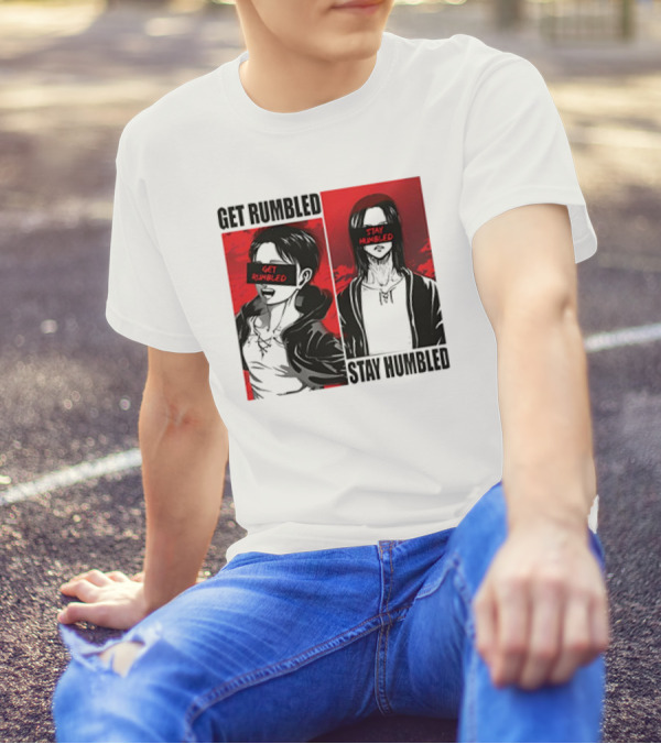 Get Rumbled Stay Humbled Attack On Titan Manga Characters T-Shirt