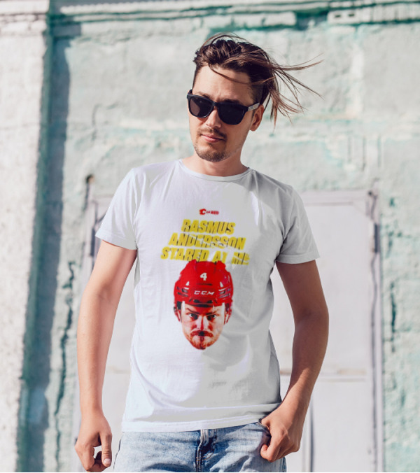 C Of Red Rasmus Andersson Stared At Me CCM Red Helmet Number 4 T-Shirt