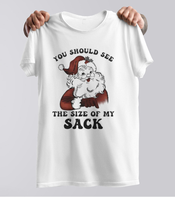 You Should See The Size Of My Sack Santa Christmas T-Shirt
