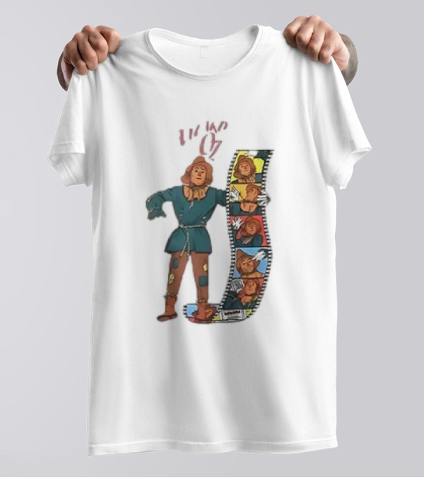 Scarecrow Filmstrip Wizard Of Oz Pop T-Shirt
