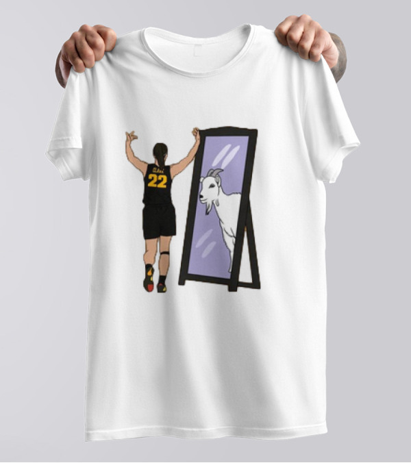 Caitlin Clark 22 Iowa Mirror GOAT T-Shirt