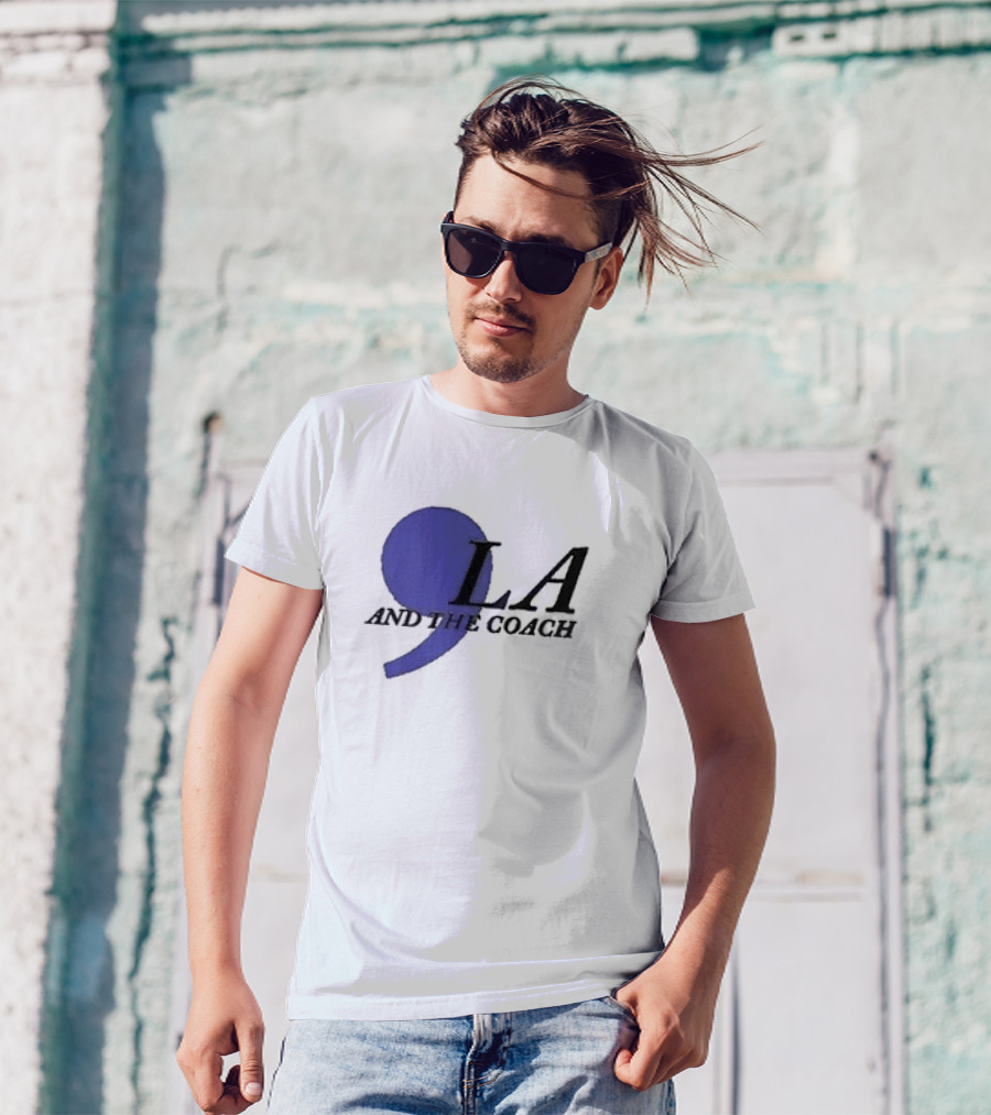 Comma LA And The Coach Retro Style Purple T-Shirt