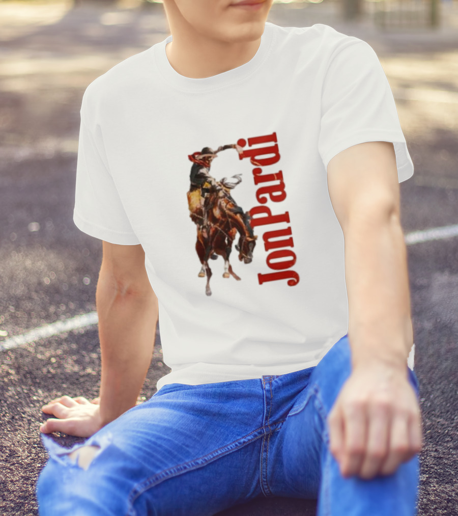 Jon Pardi Cowboy Riding Bronco Wild West T-Shirt