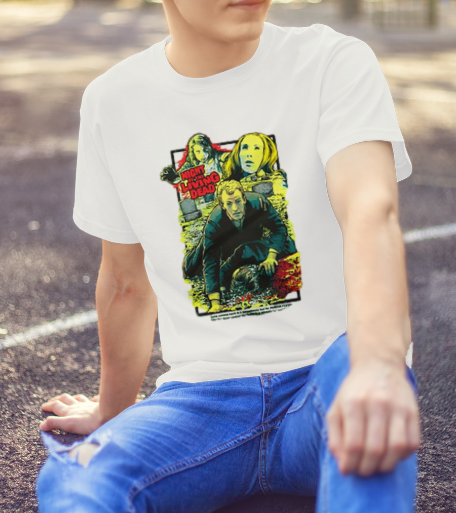 Night Of The Living Dead Classic Horror Scene With Surrounded By Death Faces T-Shirt