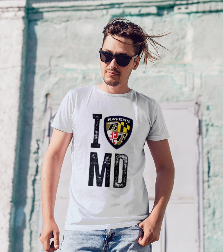 I Ravens Shield MD Baltimore Original T-Shirt