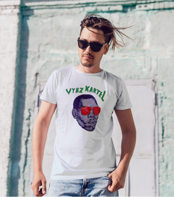 Vybz Kartel Head Red Sunglasses T-Shirt