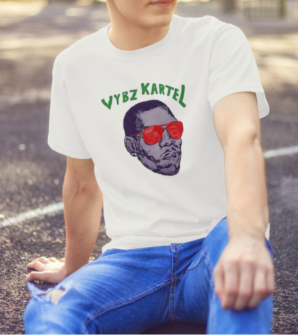 Vybz Kartel Head Red Sunglasses T-Shirt