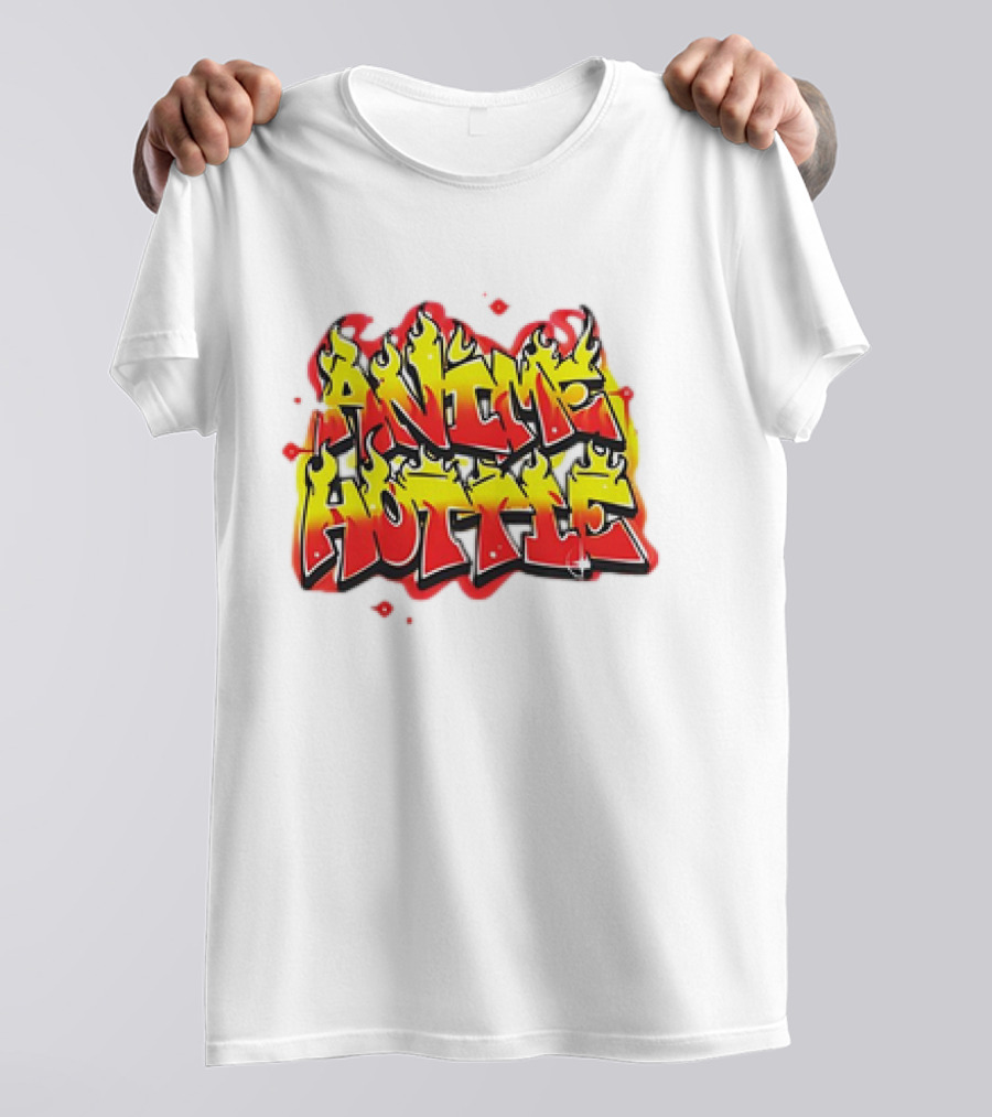 Anime Hottie Flame Graffiti T-Shirt