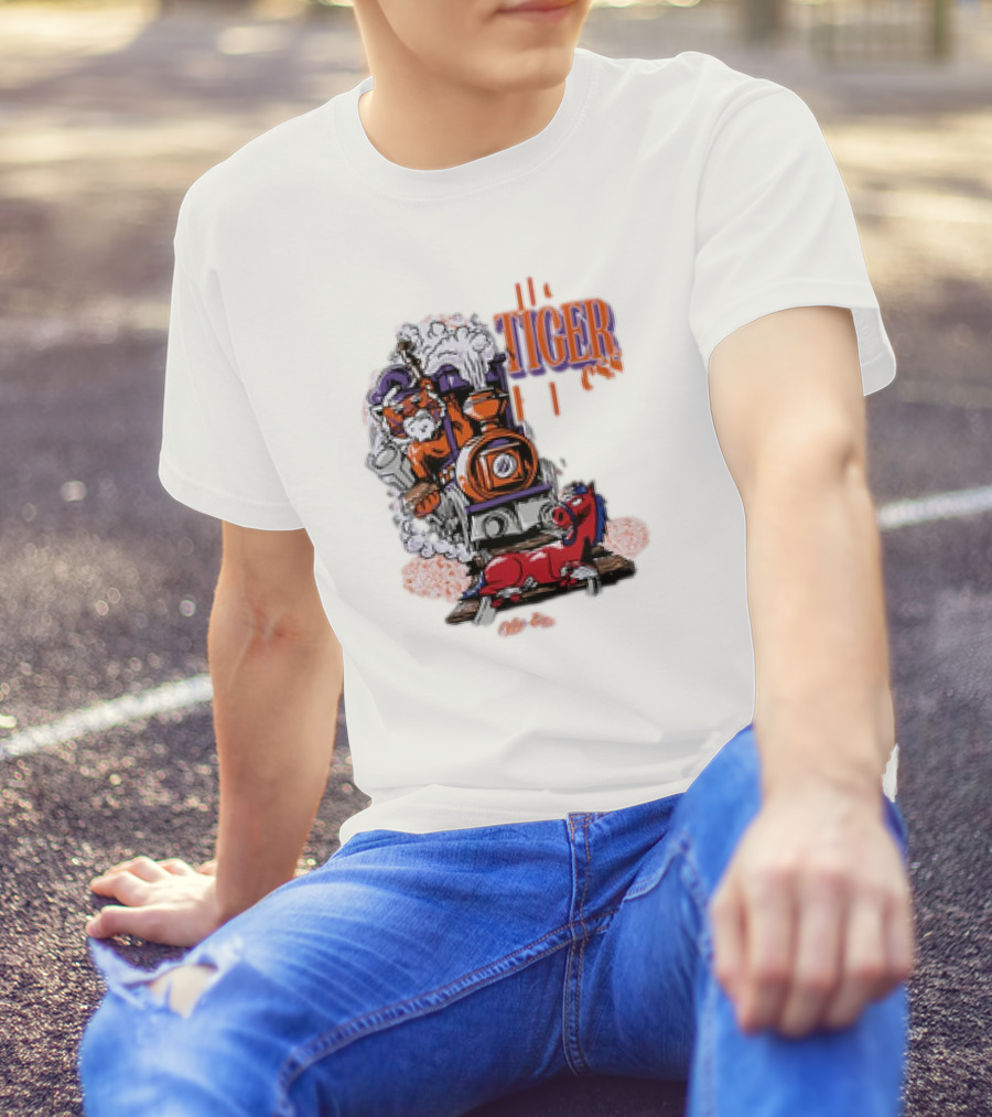 Tiger Express Steamrolls SMU Mustangs Clemson Victory T-Shirt