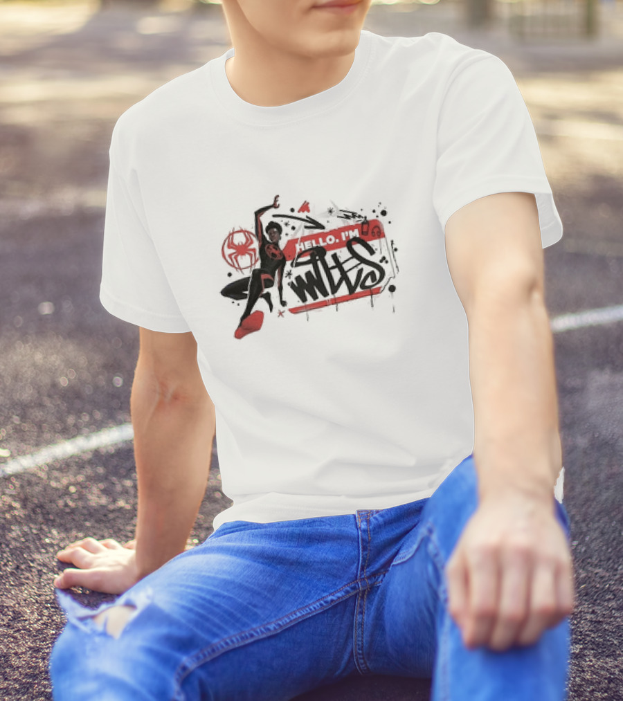 Marvel Spider-Man Across The Spider-Verse Hello I'm Miles T-Shirt
