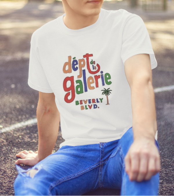Dept De La Galerie Beverly Blvd Palm Tree Artistry T-Shirt