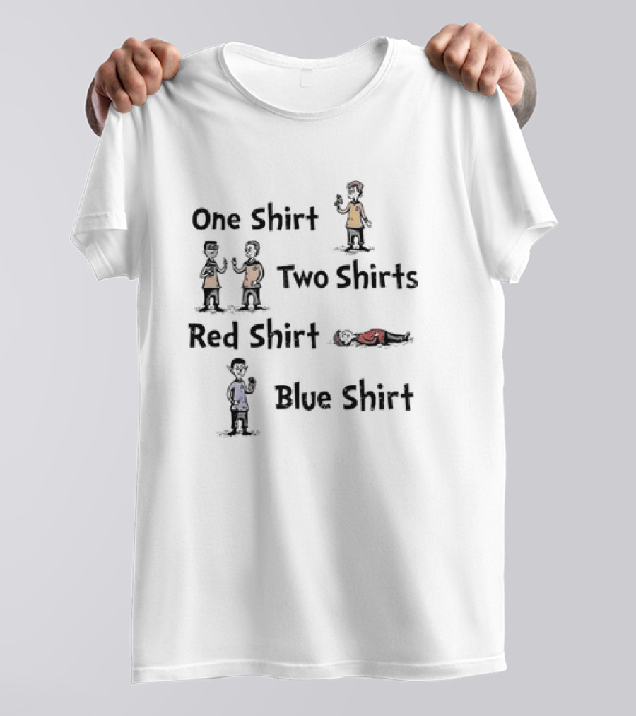 One Shirt Two Shirts Red Shirt Blue T-Shirt