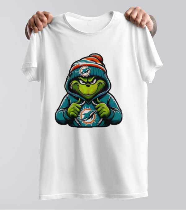 Retro Grinch Miami Dolphins NFL Hoodie Character T-Shirt