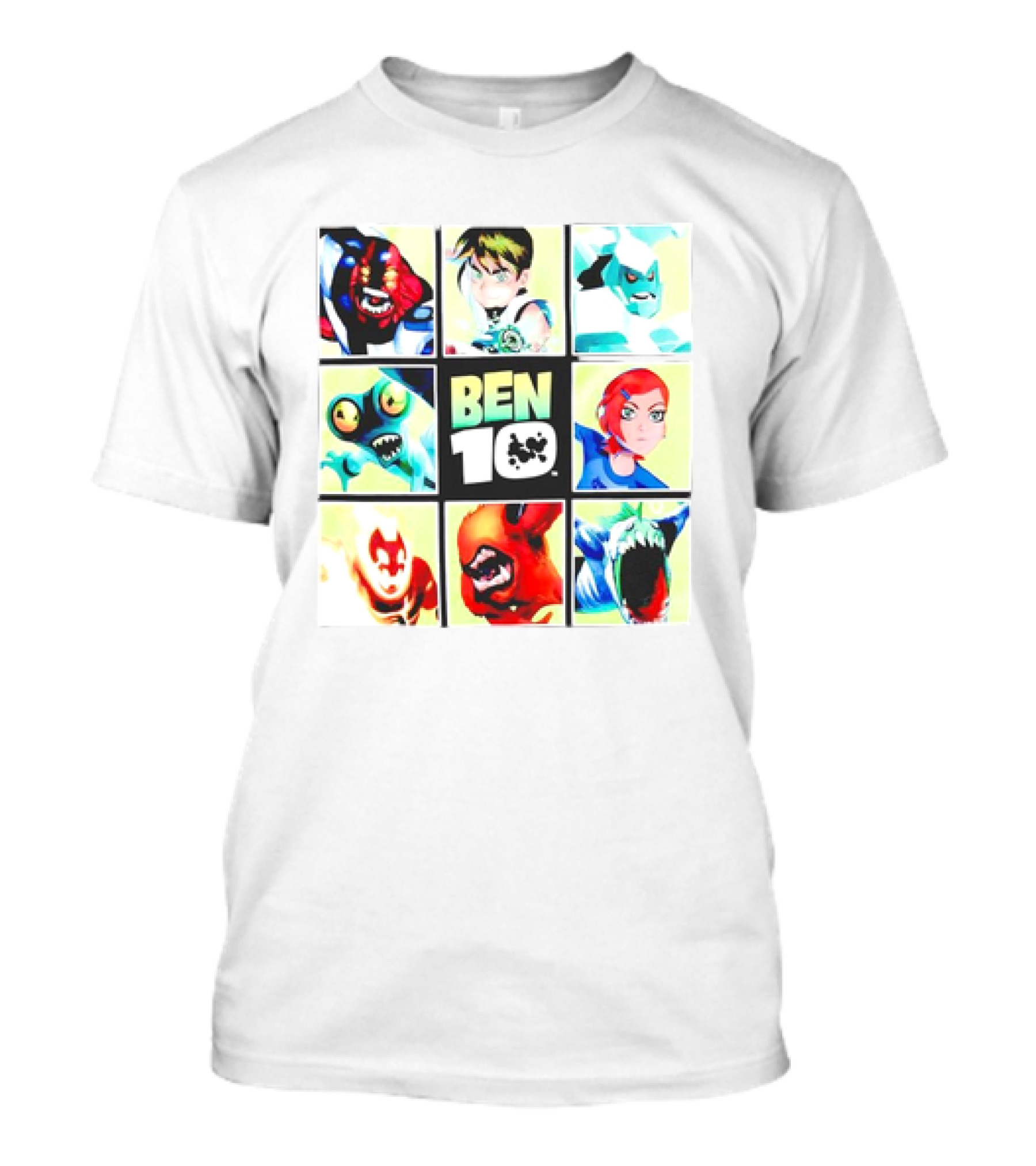 Ben 10 Cartoon Characters Collage T-Shirt