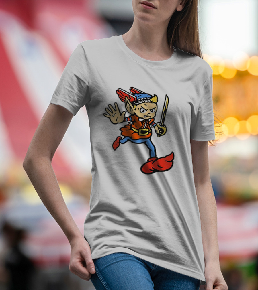 Cleveland Guardians Cartoon Baseball Mascot T-Shirt