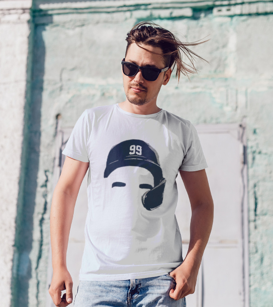 Aaron Judge New York Yankees Number 99 Blank Face Baseball Cap T-Shirt
