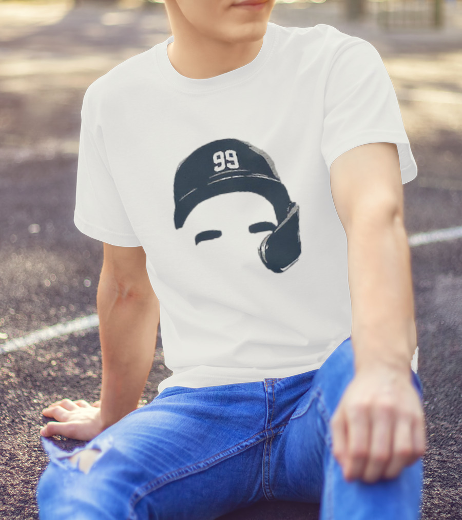 Aaron Judge New York Yankees Number 99 Blank Face Baseball Cap T-Shirt