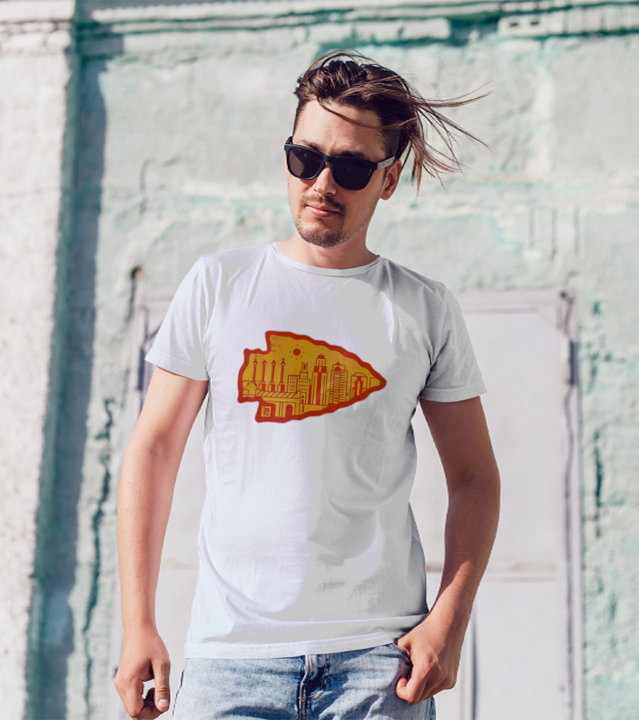 Arrowhead KC Kansas City Skyline T-Shirt