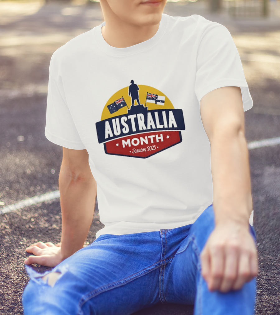 Australia Month Celebration January 2025 With Flags T-Shirt