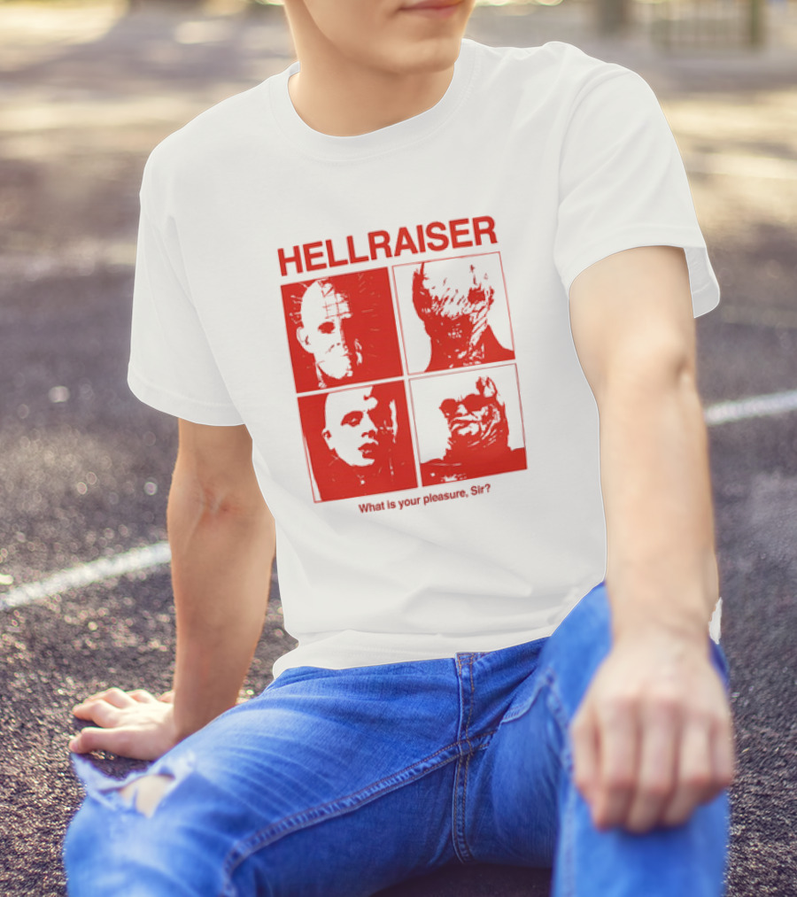 Hellraiser What Is Your Pleasure Sir Iconic Horror Faces Red T-Shirt