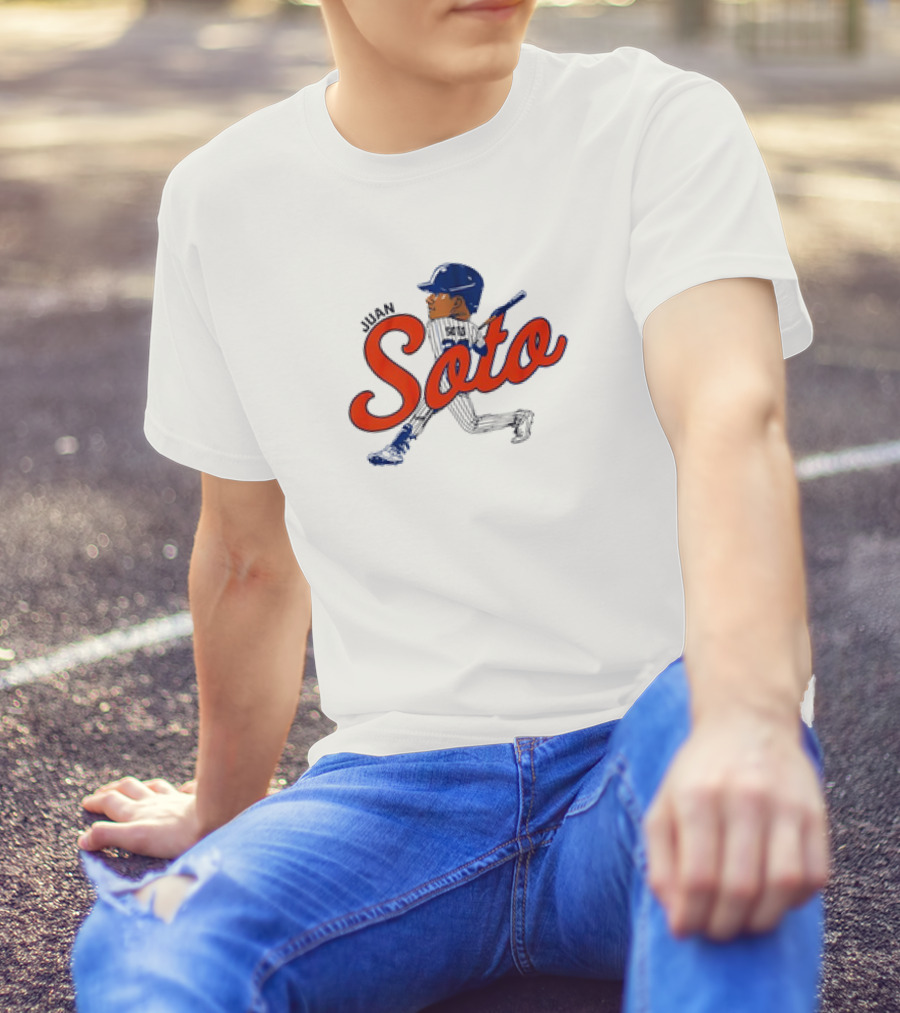 Juan Soto NYC MLBPA Licensed Queens Caricature T-Shirt
