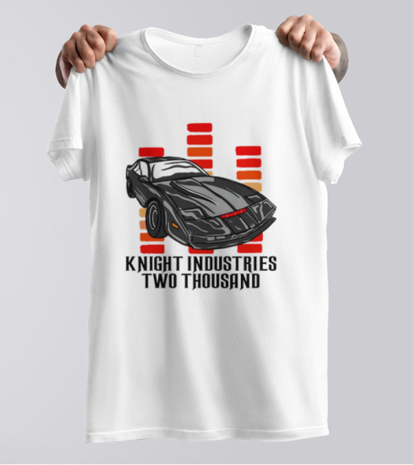 Knight Industries Two Thousand Iconic Car With Red Bar Elements T-Shirt