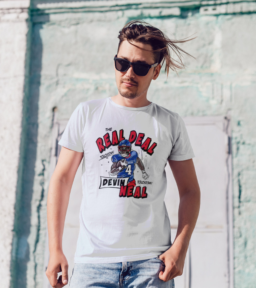The Real Deal Devin Neal Kansas Touchdown Jayhawks T-Shirt