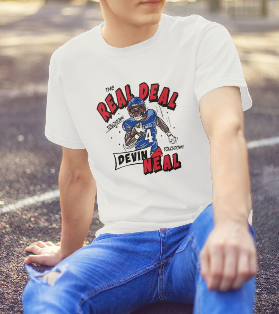 The Real Deal Devin Neal Kansas Touchdown Jayhawks T-Shirt