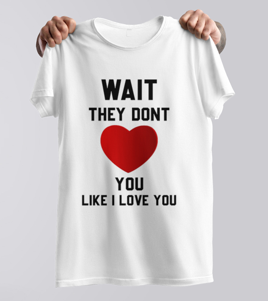 Wait They Don't Love You Like I Love You Heart T-Shirt
