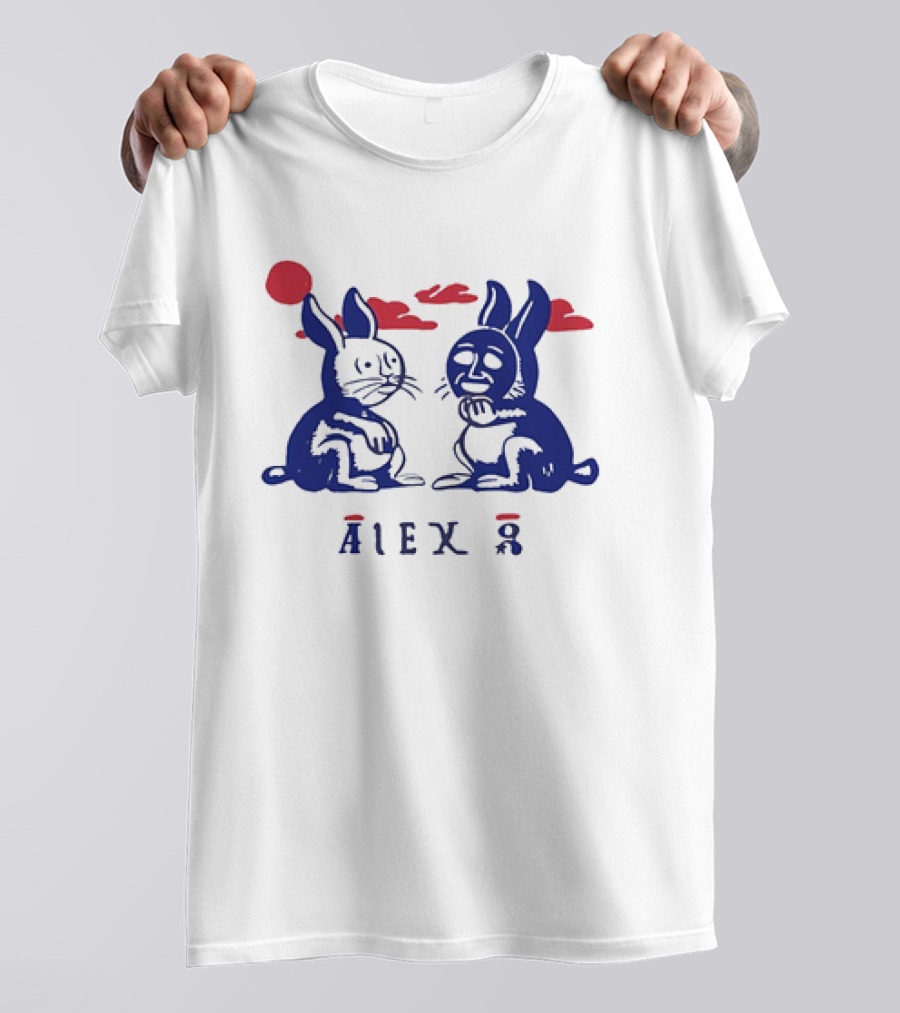 ALEX G Rabbit Duo With Red Clouds T-Shirt