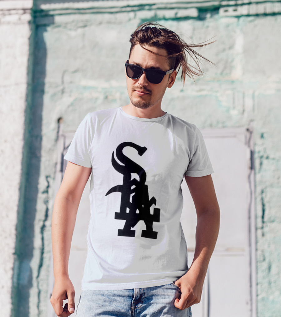 Chicago White Sox And Los Angeles Dodgers Logo Combination T-Shirt