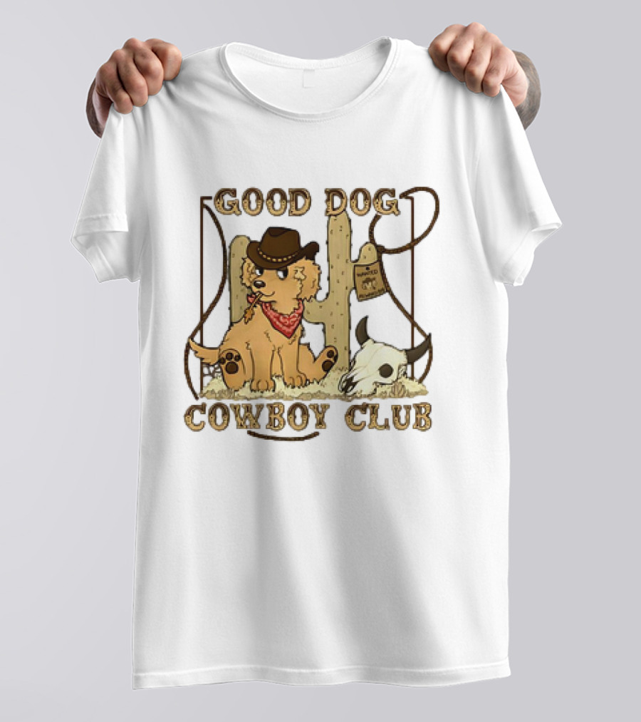Good Dog Cowboy Club Cactus And Skull T-Shirt