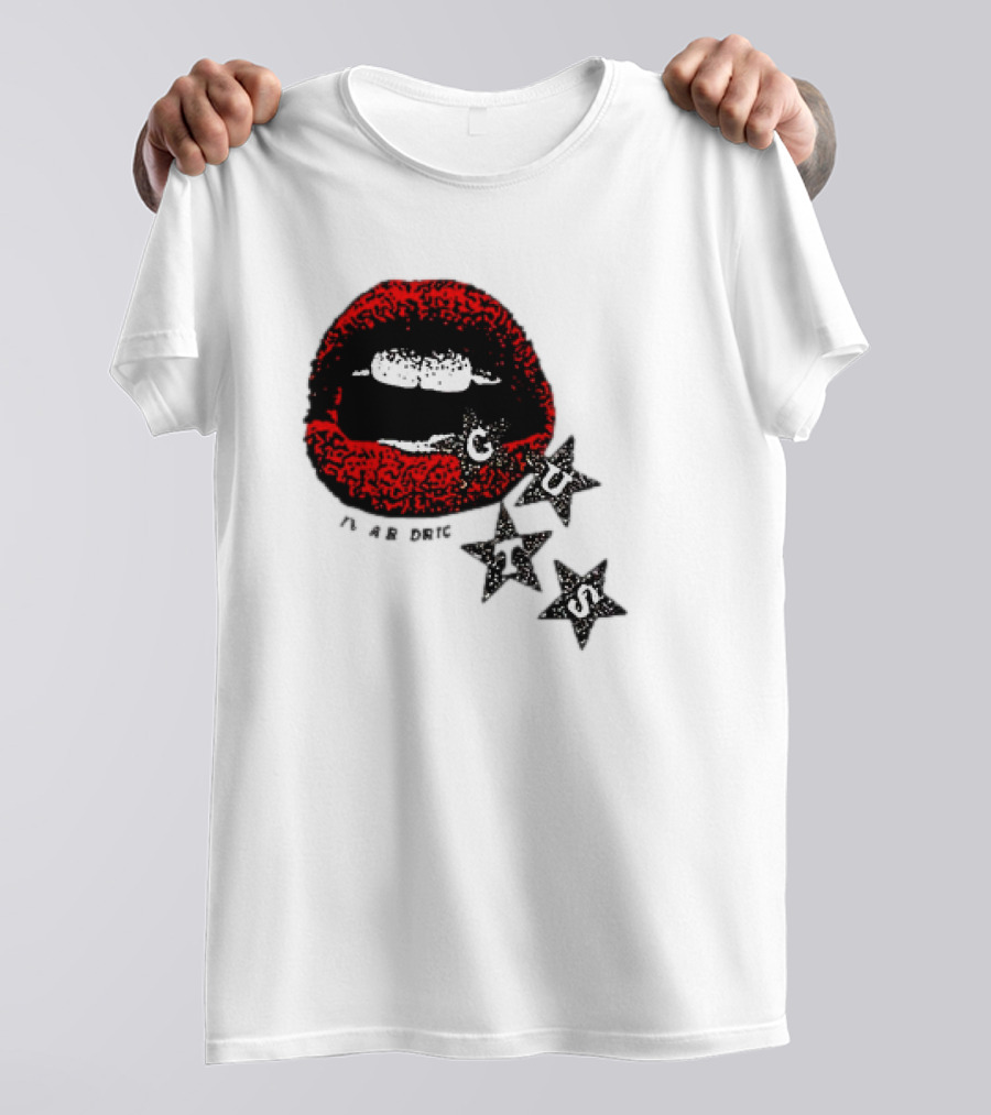 Olivia Rodrigo Guts Red Lips With Stars T-Shirt