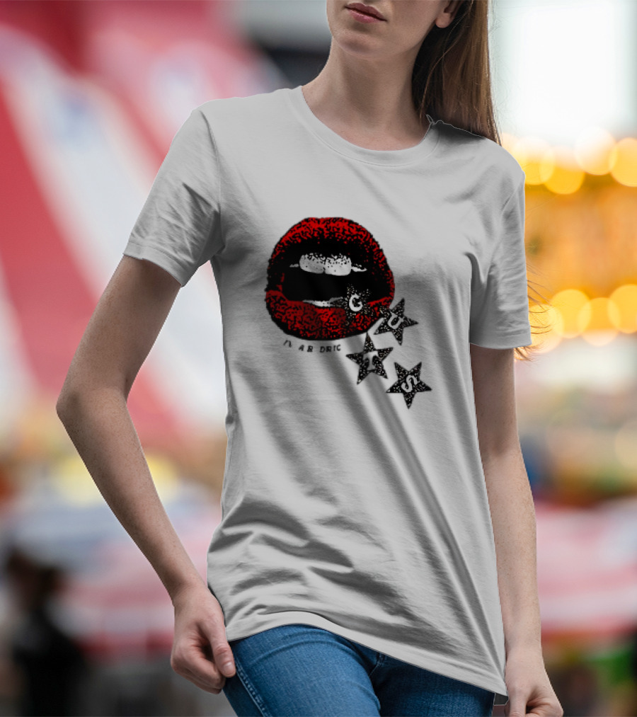 Olivia Rodrigo Guts Red Lips With Stars T-Shirt