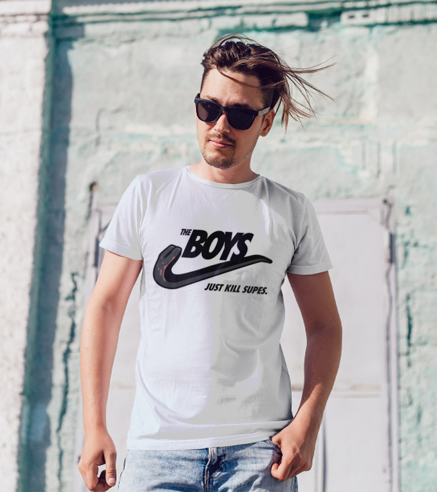 The Boys Just Kill Supes Snake Swoosh T-Shirt