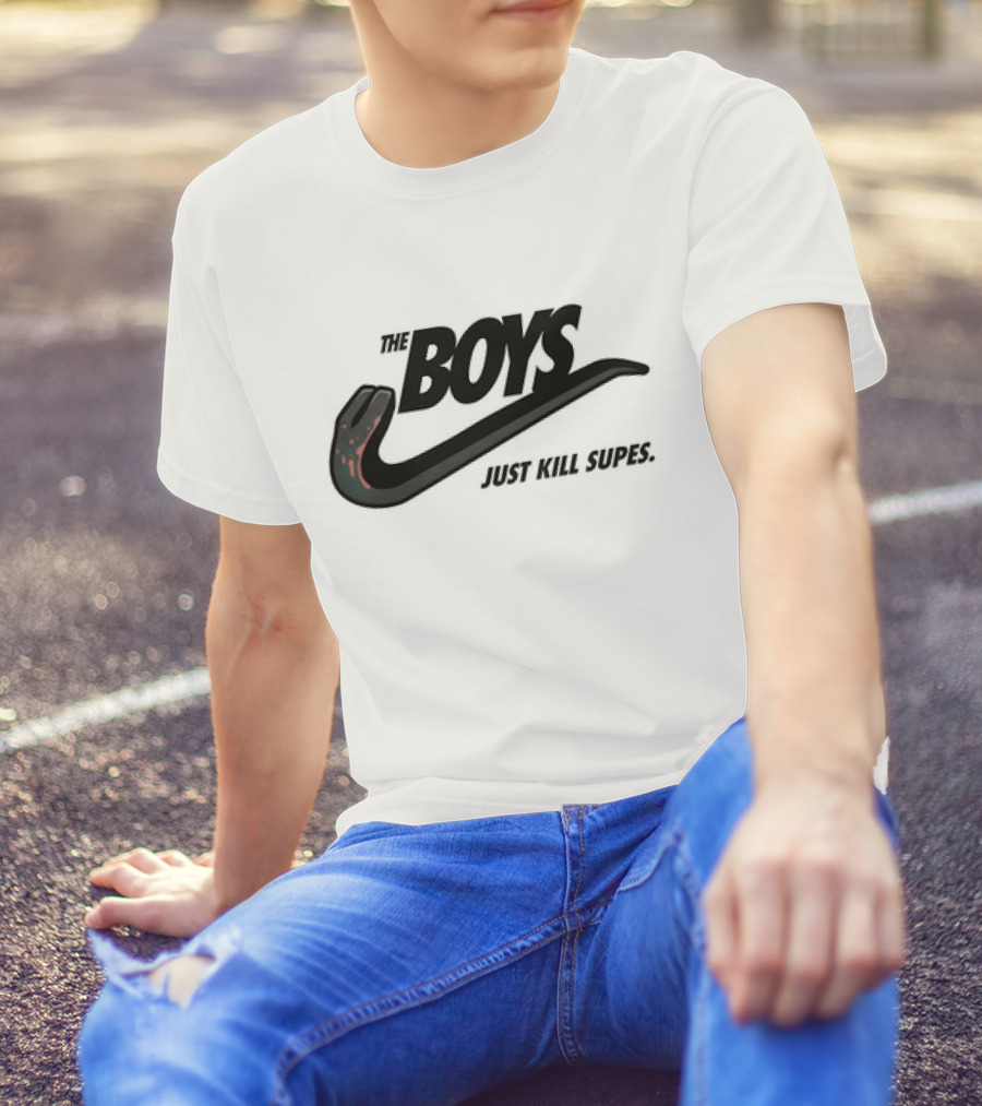 The Boys Just Kill Supes Snake Swoosh T-Shirt