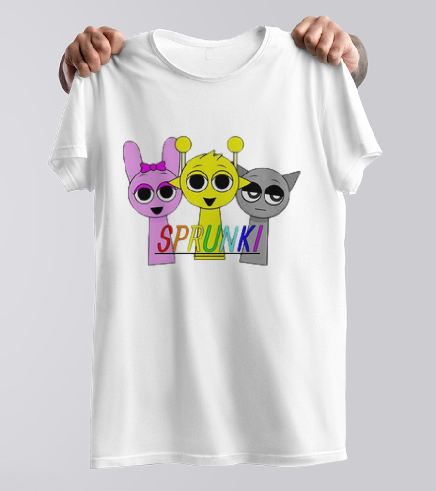 SPRUNKI Game Main Characters Bunny Chick And Cat T-Shirt