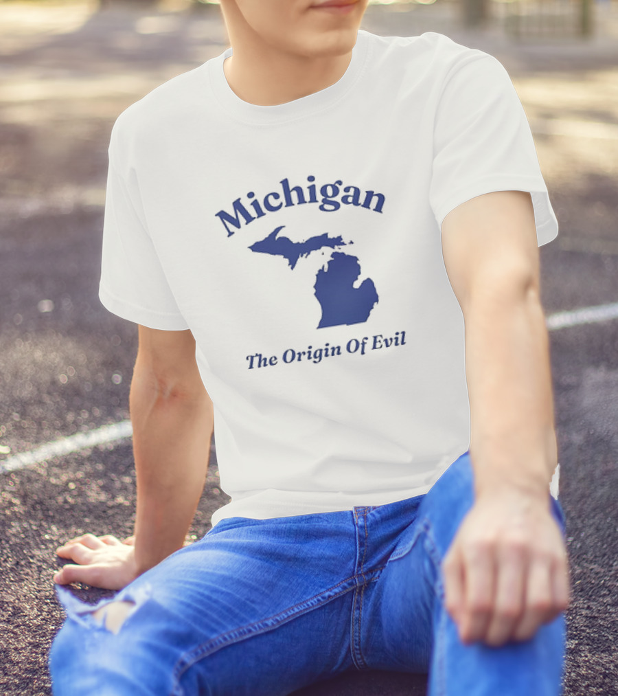 Michigan The Origin Of Evil Map T-Shirt