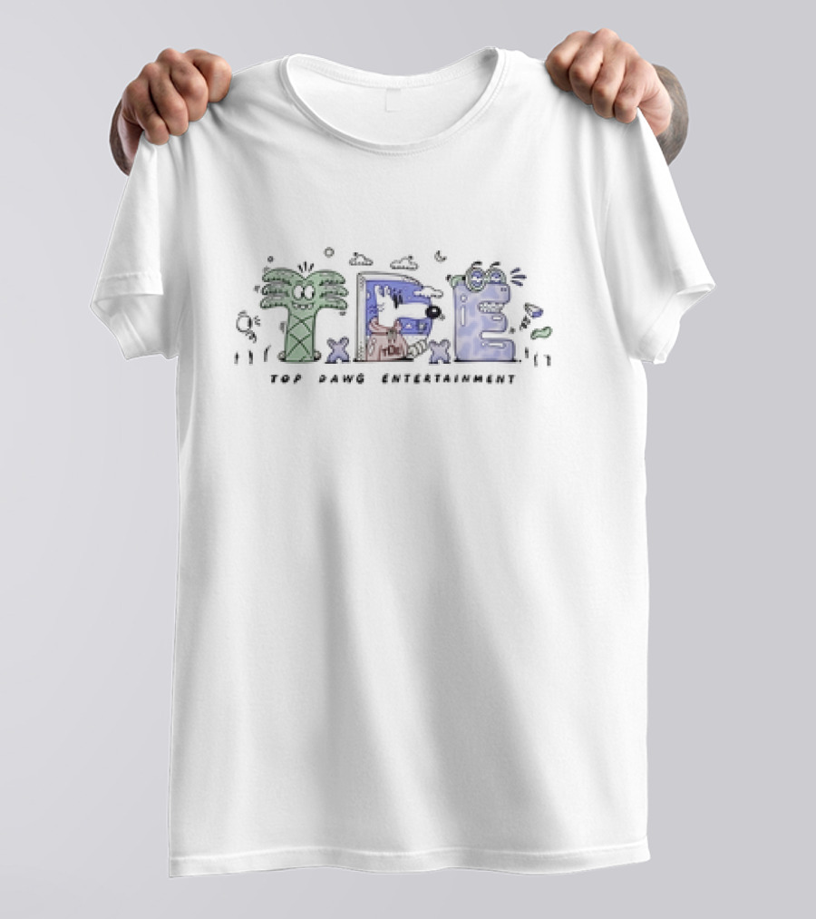 Top Dawg Entertainment TDE Cartoon-Themed Characters T-Shirt