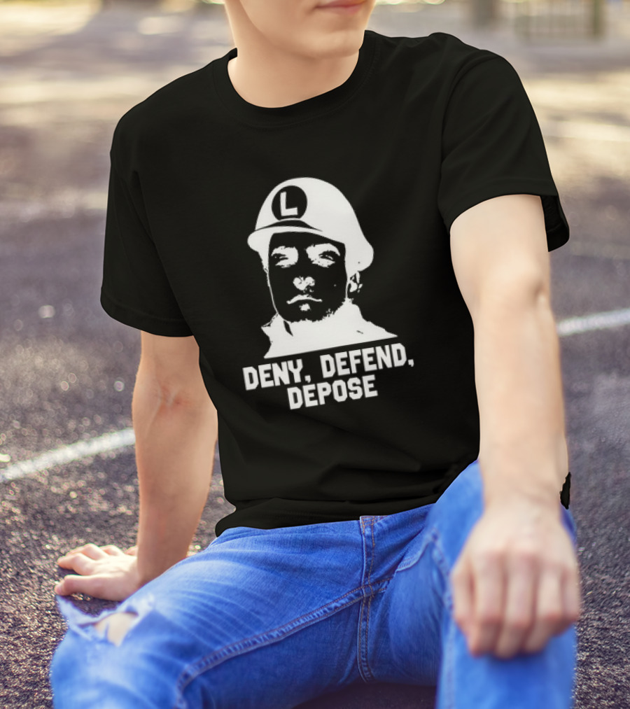 Luigi Mangione L Icon Deny Defend Depose Super Mario Hat T-Shirt